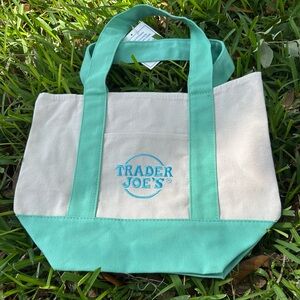 Green Trader Joe’s Purple Mini Tote Bag